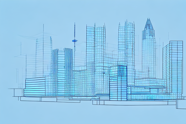 A set of architectural blueprints