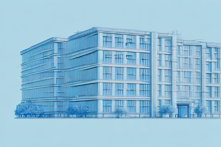 A blueprint of a building