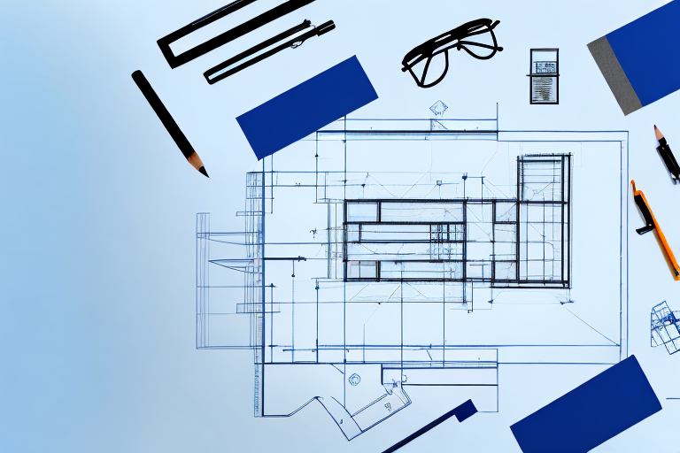 A blueprint of a building