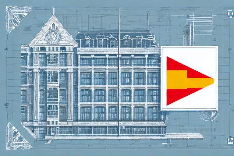 A blueprint of a building with a stamp of approval on it