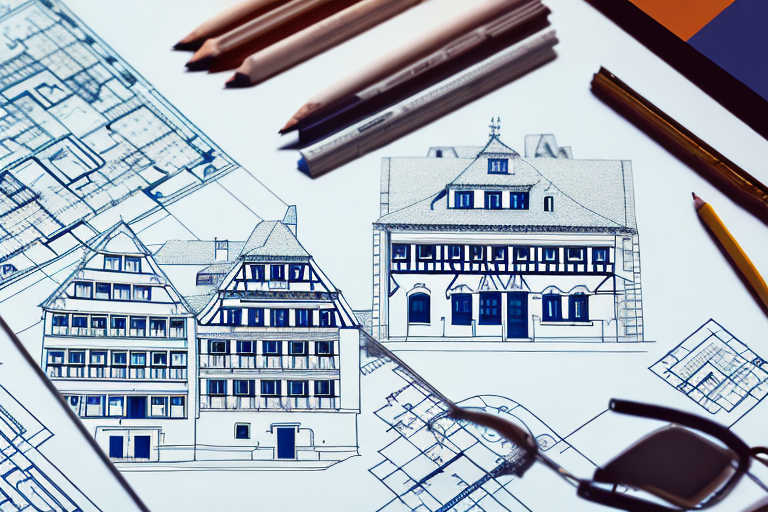A small german town with traditional architecture
