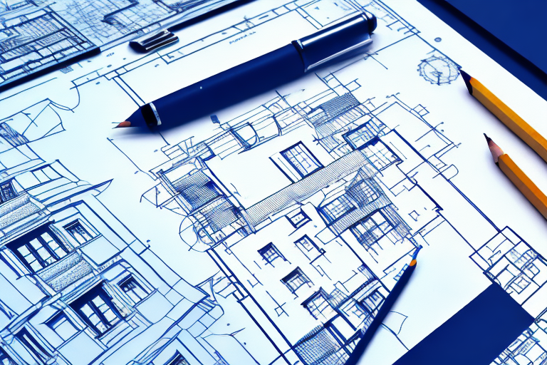 A building permit on a desk