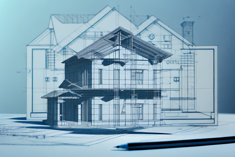 A blueprint of a building