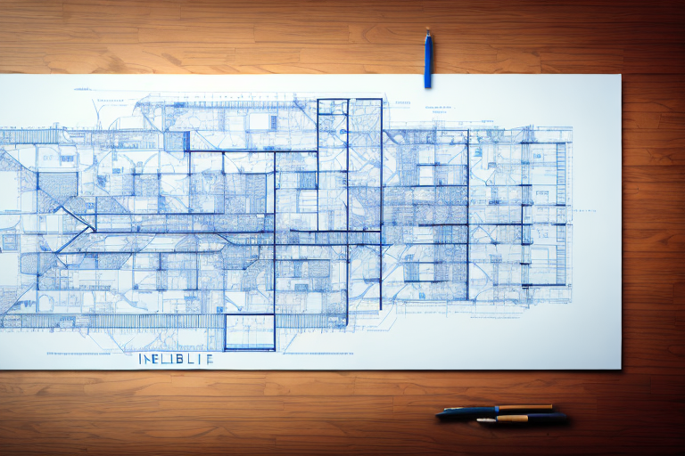 A blueprint of a building