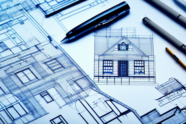 A blueprint of a house