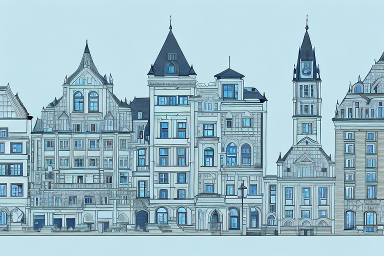 The karlstadt cityscape with prominent architectural structures