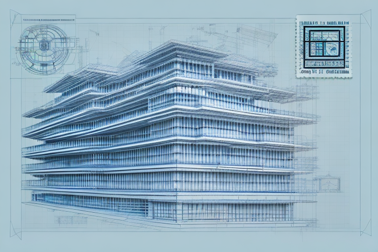 A blueprint of a building