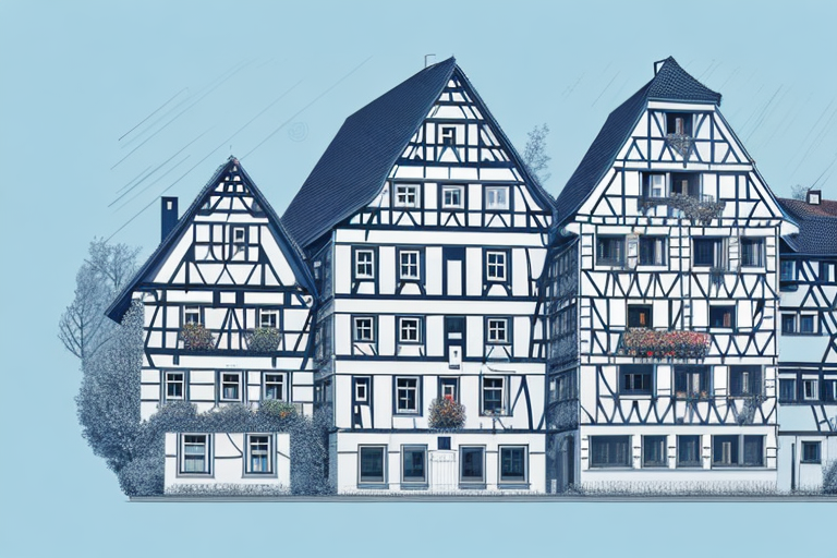 A small german town with traditional houses