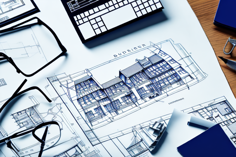 A building permit on a desk