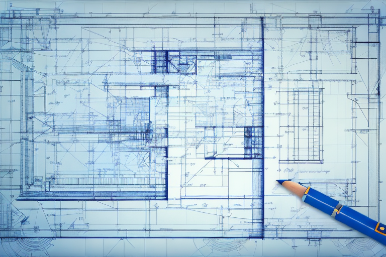A construction blueprint with a stamp of approval on it