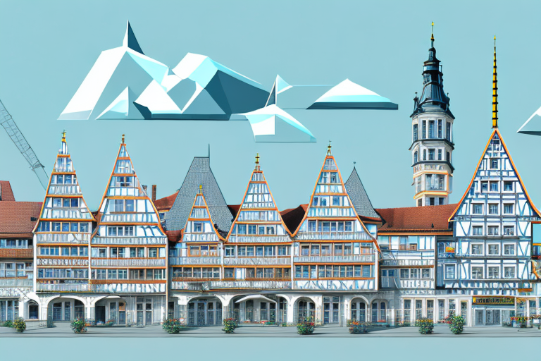 The cityscape of köthen (anhalt) with prominent architectural structures