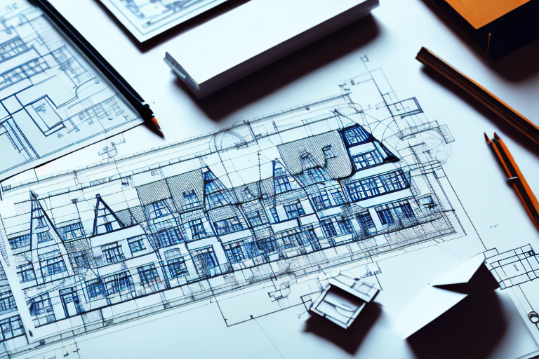 A building blueprint with a stamp of approval on it
