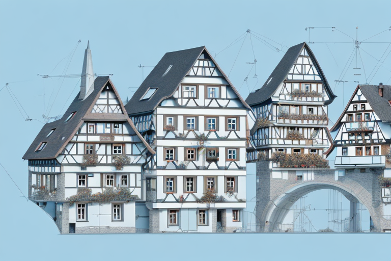 A small german village with traditional houses