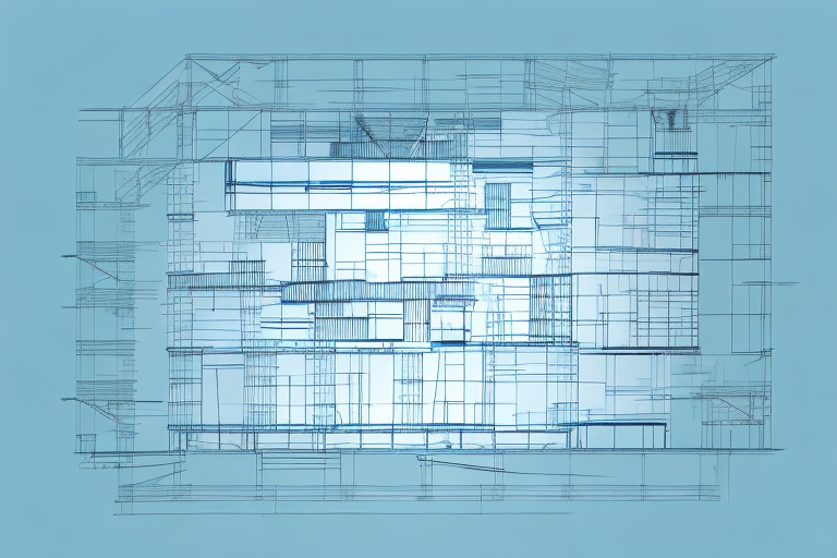 A construction site with blueprints and a sign indicating kremitzaue