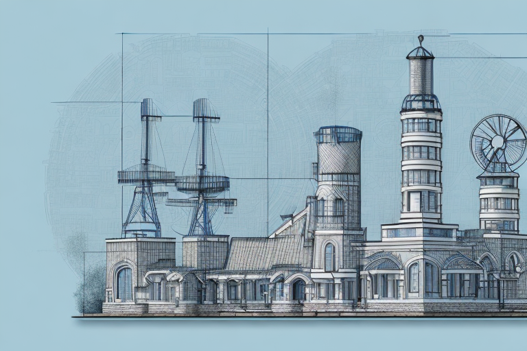 A detailed architectural blueprint