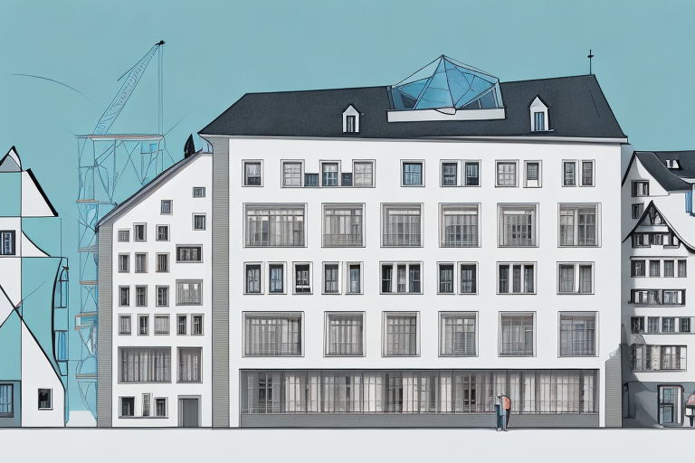 A building under construction in the picturesque town of kreßberg