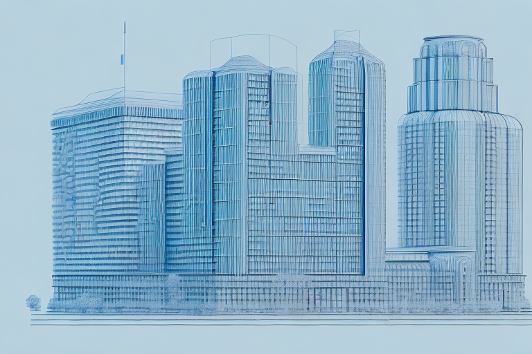 A detailed blueprint of a building