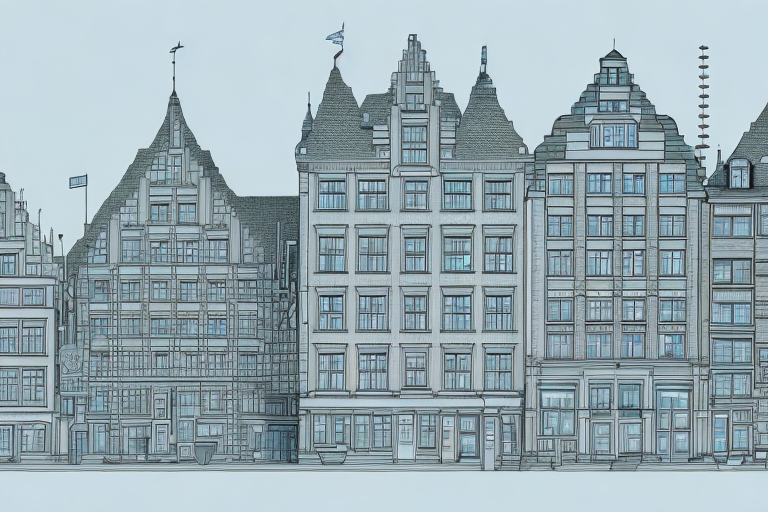 A cityscape of kroppenstedt with prominent architectural elements