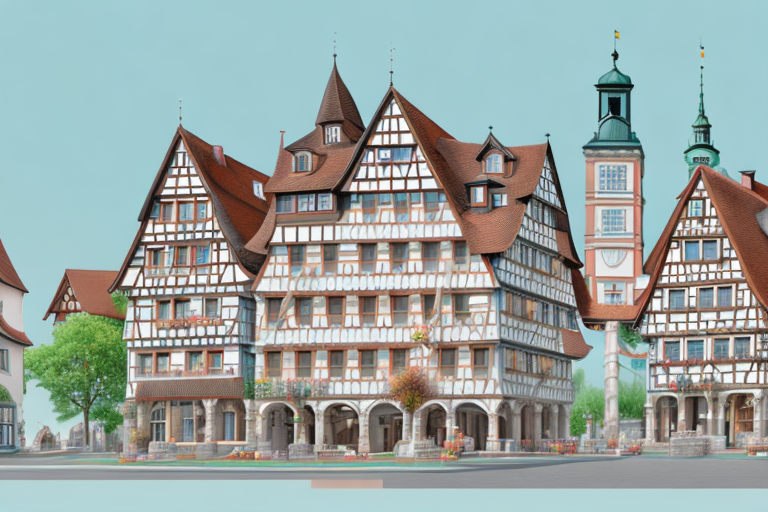 A quaint village with distinct architectural structures
