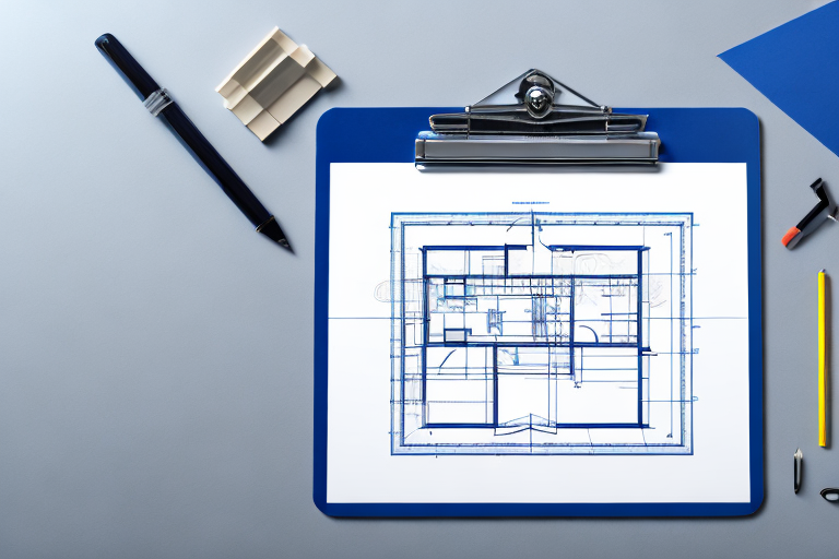 A blueprint of a building