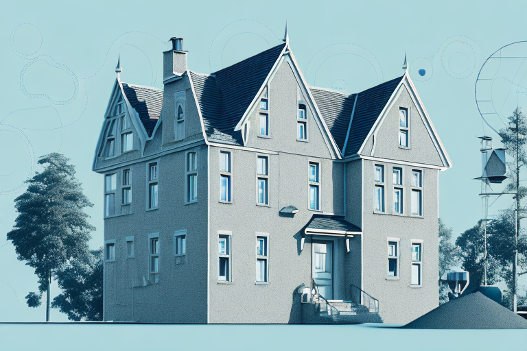 A blueprint of a house with a stamp of approval on it