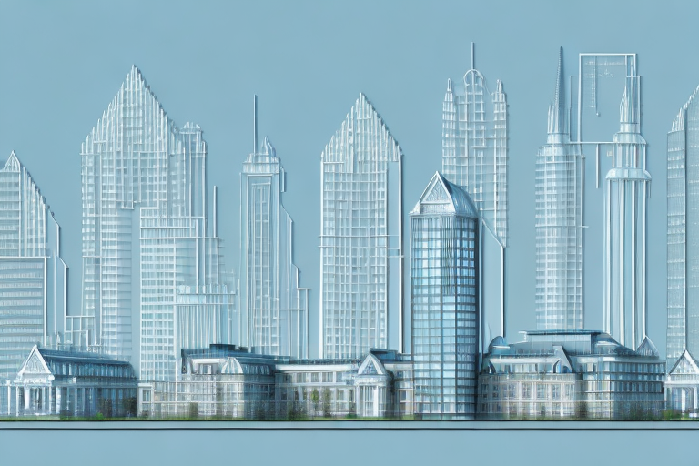 Various architectural structures like a residential house