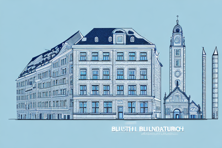 A building blueprint with a pen and a stamp of approval