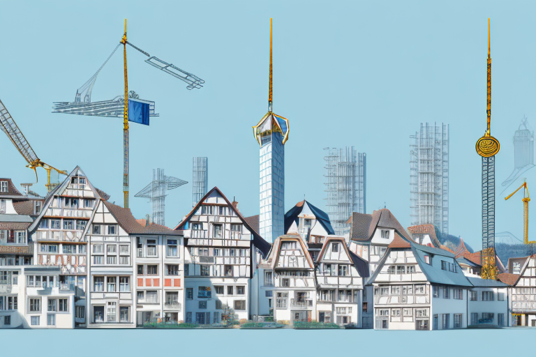 A cityscape of großalmerode with various buildings under construction