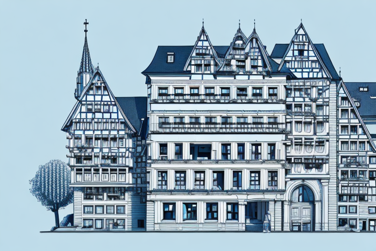 A traditional german building in the process of construction