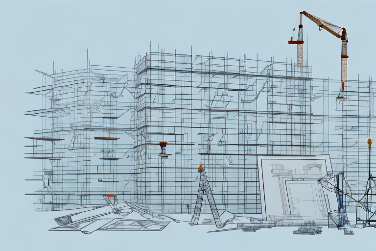 A construction site in grolsheim with various building tools