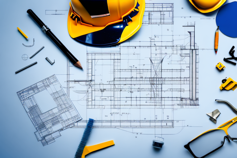 A construction site in neumünster with a blueprint