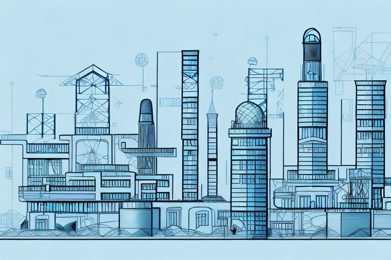 The niemegk cityscape with prominent architectural structures