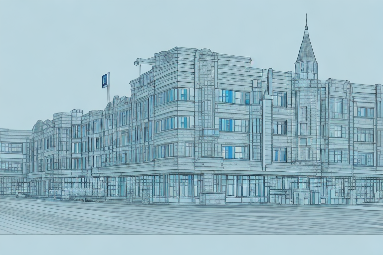 The langenburg cityscape with prominent architectural structures