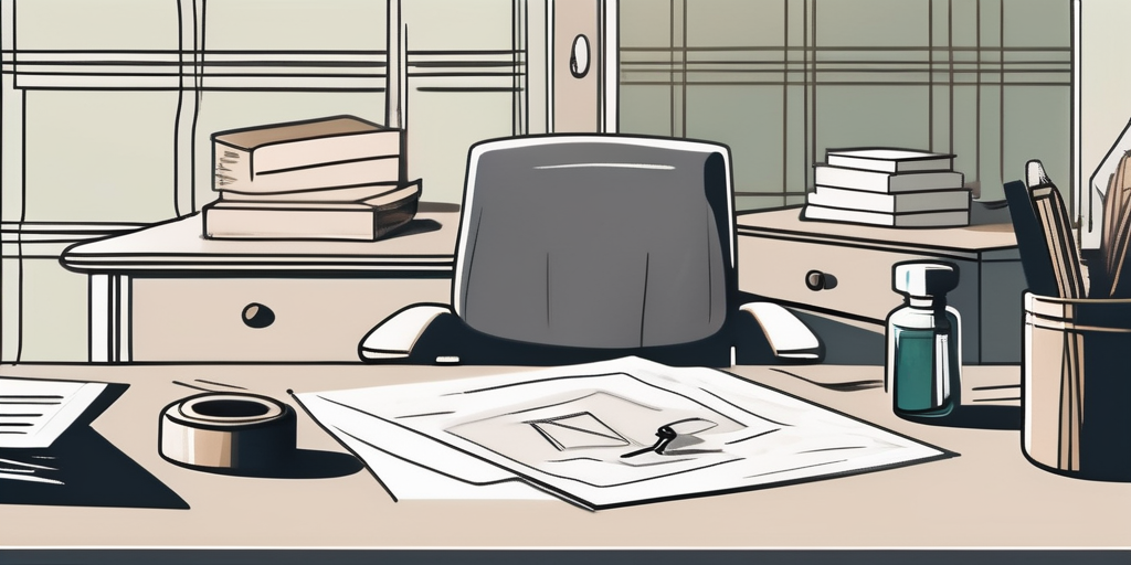 A notary's office desk with various documents related to house purchasing