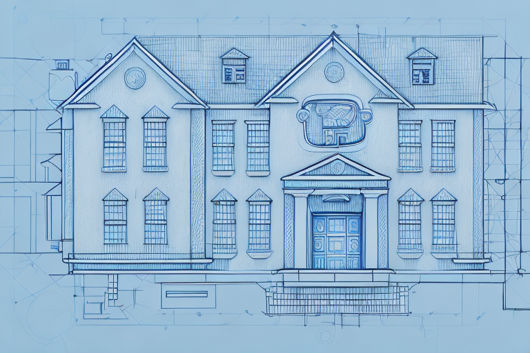 A variety of architectural symbols such as doors