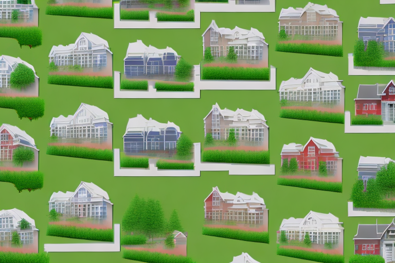 A graph showing the progressive increase of land value over time