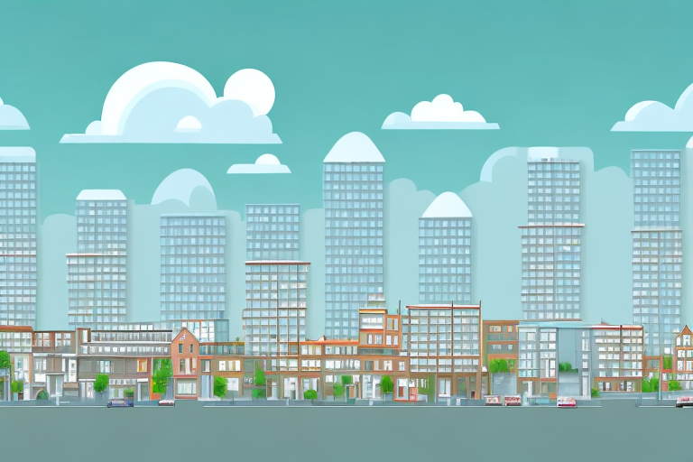 The teltow cityscape with various residential and commercial buildings under construction