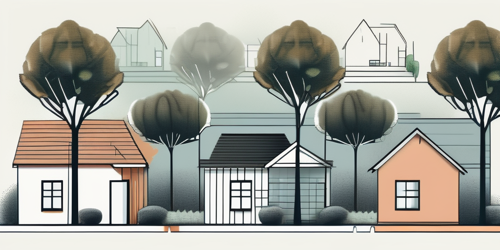 A property divided into multiple sections