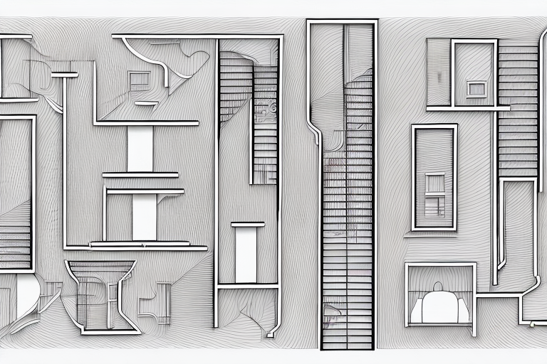 Various architectural symbols such as doors