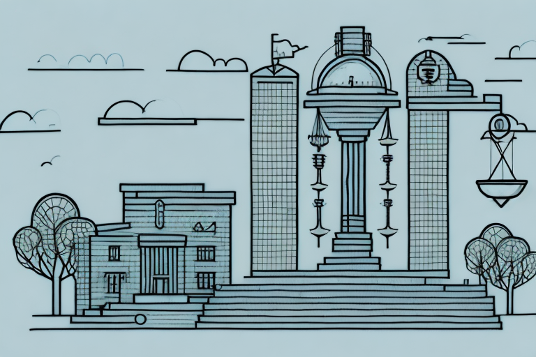 A building standing on a plot of land