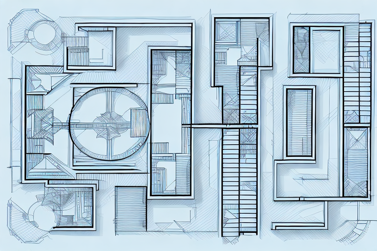 Various architectural symbols such as doors