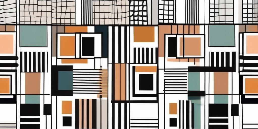 A variety of different sized squares