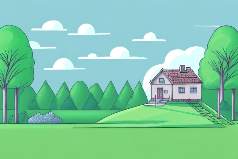 A piece of land with a small house on it