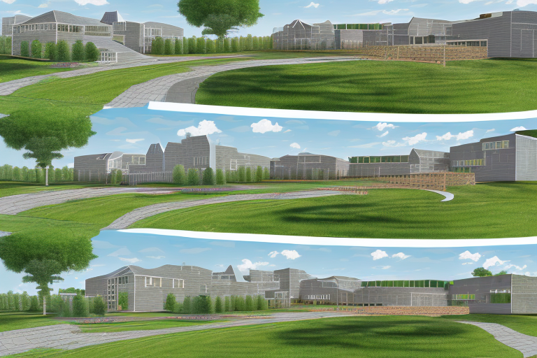 A property in different stages of development