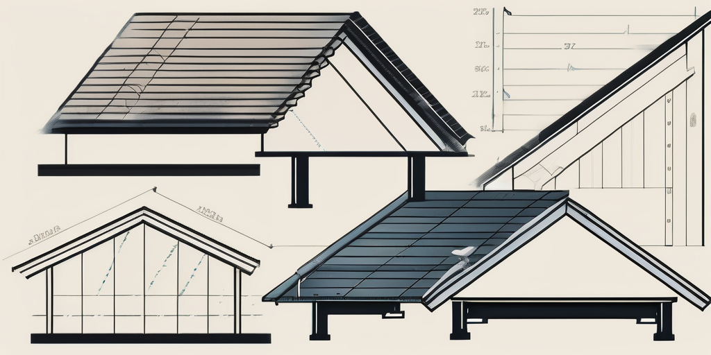 A roof with various slopes and angles