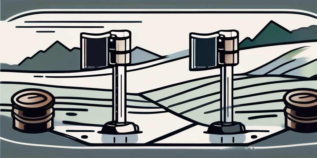 A piece of land with boundary markers