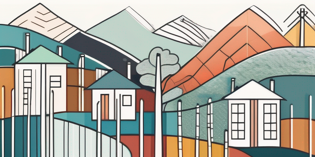 A piece of land divided into multiple sections