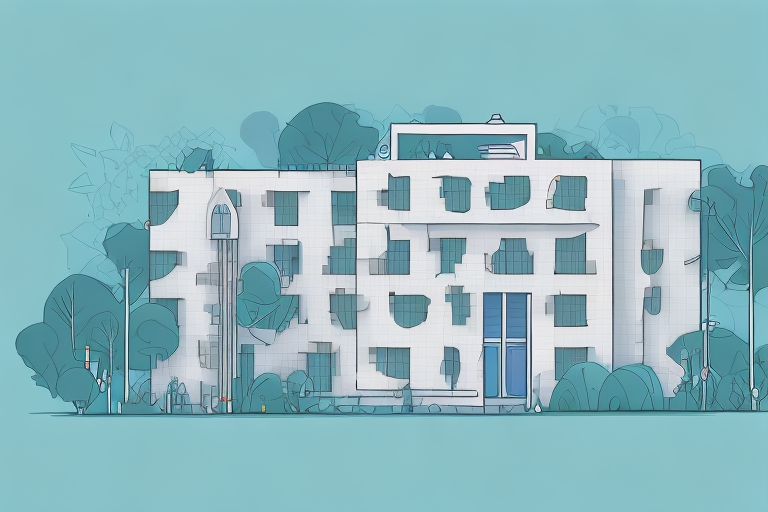 A property with various marked measurement points