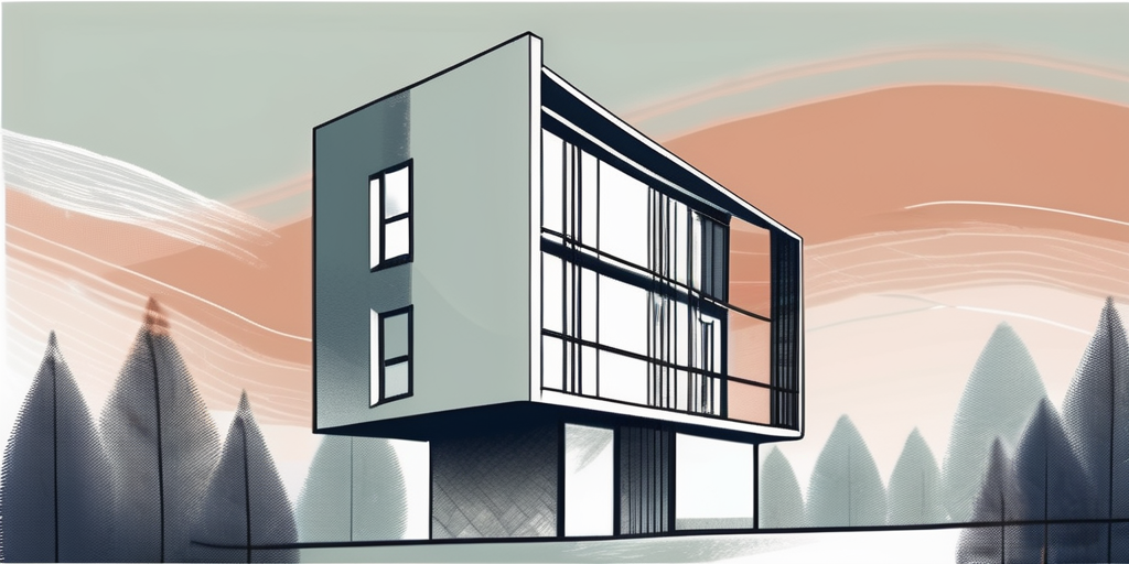 A residential building with a protective shield around it