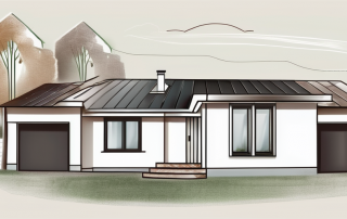 A german house with a mortgage document and a symbolic chain